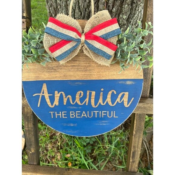 Front door sign, Door sign, Wall hanging, Handmade decor - Picture 2 of 5